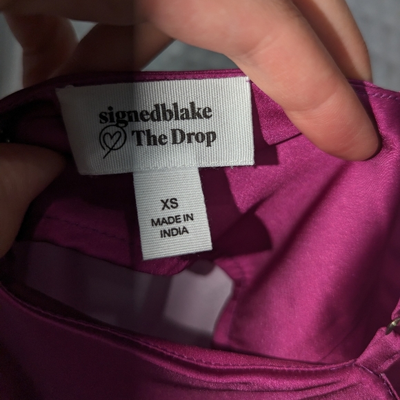 The Drop Women's Orchid Ombre Print Stretch Satin Midi Dress @signedblake NWOT - Picture 7 of 7